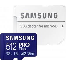 Карта памяти Samsung 512 GB microSDXC UHS-I U3 V30 A2 PRO Plus 2023 (MB-MD512SA)