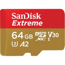 Карта памяти SanDisk microSD 64GB Class 10 UHS-I U3 A2 R170MB/s SDSQXCU-064G-GN6MN