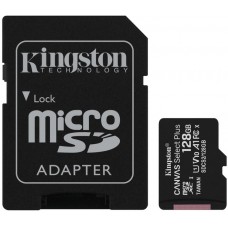 Карта памяти Kingston Canvas Select 128Gb microSDXC class 10 UHS-1 (R-80MB/s) с адаптером (SDCS/128GB)