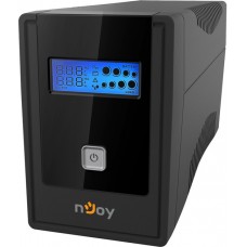 ИБП с дисплеем NJOY Cadu 650 (UPCMTLS665TCAAZ01B) Lin-int AVR 2 розетки Schuko + USB