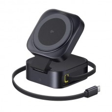 Беспроводное зарядное устройство Baseus PicoGo Series 2-in-1 Magnetic Qi2 67W черное