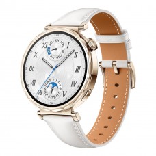 Смар часы HUAWEI Watch GT 5 41 mm белые (кожаный ремешок)