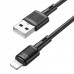 Кабель HOCO X83 Victory USB to Lightning 1 метр черный (6931474770868)