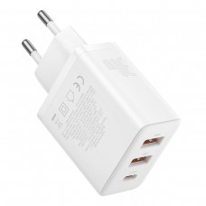 Зарядное устройство - адаптер питания на 3 порта - Baseus Cube GaN5 2U+C 30W белый