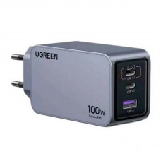 Адаптер питания - зарядный блок UGREEN 100W GaN X757 (2C1A) U + 2C серый