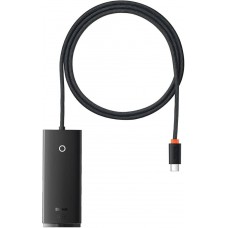 Хаб разветвитель мультипортовый адаптер Baseus Lite Series USB-C - 4*USB-A 3.0 + USB-C (WKQX030401) черный