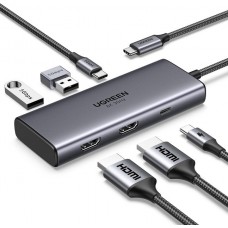 Мультипортовый адаптер док-станция UGREEN CM498 Revodok 206 6-in-1 USB-C Hub (15852)