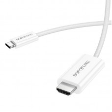 Кабель адаптер Borofone dh11 конвертер USB-C to HDMI 4K 1 метр белый