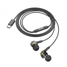 Наушники проводные с коннектором USB-C BOROFONE BM90 TYPE-C штекер черные