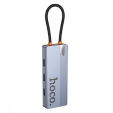 Порт-репликатор мульти-адаптер HOCO HB50 Wow 5-in-1 multi-function converter  (HDTV+PD+USB 3.0*3)