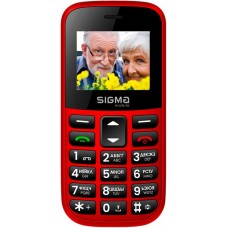 Кнопочный телефон Sigma mobile Comfort 50 EASY (CF115) TYPE-C красный