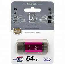 Накопитель флеш T&G 009 Star 64GB Type-C для Apple 15 серии фуксия