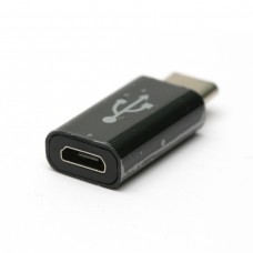Адаптер PowerPlant USB Type-C папа - Micro USB мама