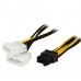 Кабель питания для видеокарт TCOM (6pin- 2x PCI-E) 15см