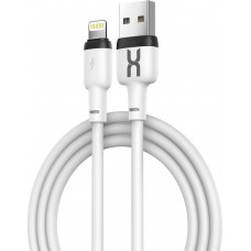 Кабель DC CL-210 Usb - Lightning для телефонов Apple 1 метр эластичный силиконовый белый
