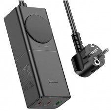Сетевой удлинитель HOCO NS4 Sharp PD65W / 2C1A desktop socket EU / GER Черный