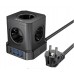 Сетевое зарядное устройство удлинитель Hoco NS8 3 USB/ Type-C 5 розеток 2 м