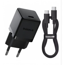 Сетевой адаптер Baseus Palm Fast Charger 1C 20W + Cable Type-C to Type-C P10111602113-01 Черный
