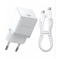 Сетевой адаптер Baseus Palm Fast Charger 1C 20W + Cable Type-C to Type-C P10111602213-01 Белый