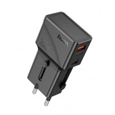 Сетевое зарядное устройство HOCO AC24 Mini PD25W+QC3.0 Черное
