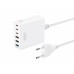 Зарядное устройство XO L133 75W GaN 3A+3C 6 портов Desktop Fast Charger with 1.5M Power Cord