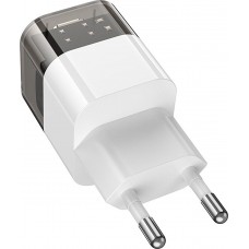 Адаптер питания - зарядное устройство Hoco C125a 25W 1 USB-C прозрачно черное