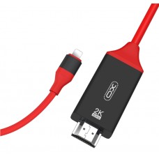 HDMI-переходник XO GB006 cable 1.8M Lightning to HDMI 2K Красный