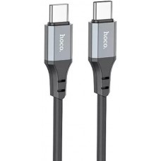 Кабель силиконовый Hoco X86 Spear Silicone Type-C to Type-C 60W 1 метр черный