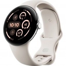 Умные часы Google Pixel Watch 3 45mm Polished Silver / Porcelain Band