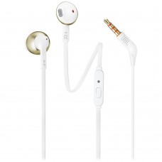 Наушники вкладыши JBL T205 проводная гарнитура Rose Gold (JBLT205RGD)