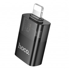 Переходник адаптер HOCO ua36 - ip to USB с индикатором LED черный