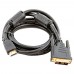 Кабель Atcom 3810 Dvi-D - HDMI шнур адаптер 2 феррита 3 метра черный