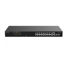 Свитч - маршрутизатор Ruijie Reyee RG-ES118FGS-LP металлический в стойку 16+2 гигабитных порта