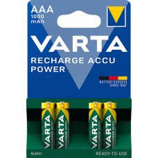 Акумуляторы - набор 4 штуки Varta Rechargeable Accu AAA 1000mAh BLI 4 NI-MH R3