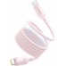 Кабель для зарядки ноутбуков 240W Baseus PicoGo Magnetic Liquid Silicone Type-C to Type-C 1 метр розовый