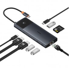 Хаб - мультипортовый адаптер USB-C Baseus Metal Gleam II 10-in-1 WKWG040013
