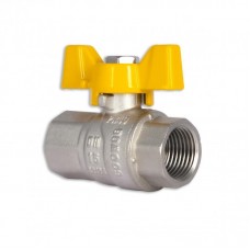 Кран металлический шаровой SD Forte 1/2" ВВ для газа (БГГ) прямой PN40 SF602G15