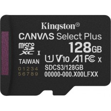 Карта памяти Kingston microSDXC 128GB Canvas Select Plus Gen3 UHS-1 А1 (R-150MB/s) (SDCS3/128GBSP)