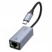 Интернет адаптер Hoco UA37 1000 Mbps (Type-C to RJ45) сетевая карта внешняя гигабитная