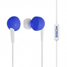 Наушники проводные Koss KEB6iB Mic с микрофоном голубые (021299181041)
