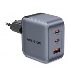 Зарядное устройство Vention 70W GaN FEX 1U+2C черное евро вилка