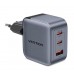 Зарядное устройство Vention 70W GaN FEX 1U+2C черное евро вилка Зарядное устройство Vention 70W GaN FEX 1U+2C черное евро вилка