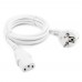Кабель питания Cablexpert 3*0.75mm CEE 7/7 - IEC C13 евровилка 1.8 метра белый (PC-186W-VDE)