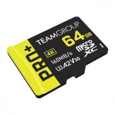 Карта памяти Team TEAM MicroSDXC 64 GB Pro+ UHS-I U3 Class 10 + SD-адаптер (TPPMSDX64GIA2V3003)