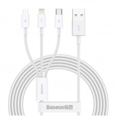 Кабель 3-в-1 Baseus Superior Series USB - на 3 коннекторы M + L + C 150 см CAMLTYS-02
