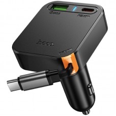 Авто зарядное Hoco nz18 65w + кабель рулетка