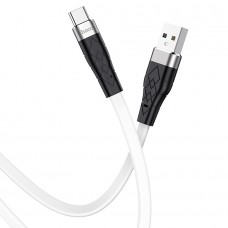 Кабель силиконовый плоский HOCO X53 USB - Type-C белый