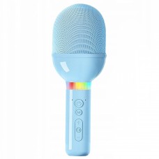 Бездротовий портативний караоке мікрофон - Bluetooth колонка Sound Wave V1 блакитний