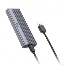 Корпус - карман для внешнего SSD диска HOCO HB47 USB-A 3.1 M.2 SSD Enclosure 6Gbps серый