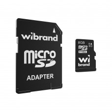 Карта пам'яті WiBrand microSDHC 8GB Class 10 + SD-адаптер